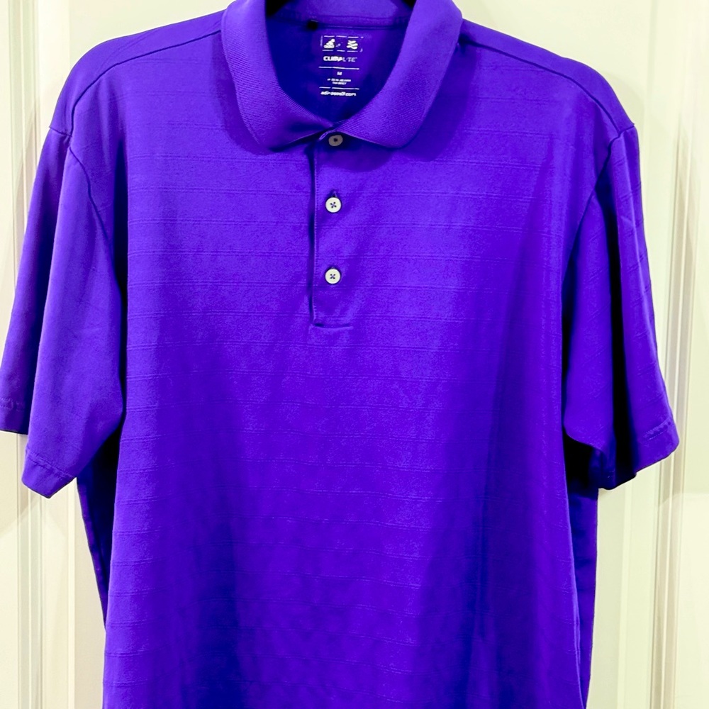 Men’s Adidas Climalite Golf Polo Purple Medium